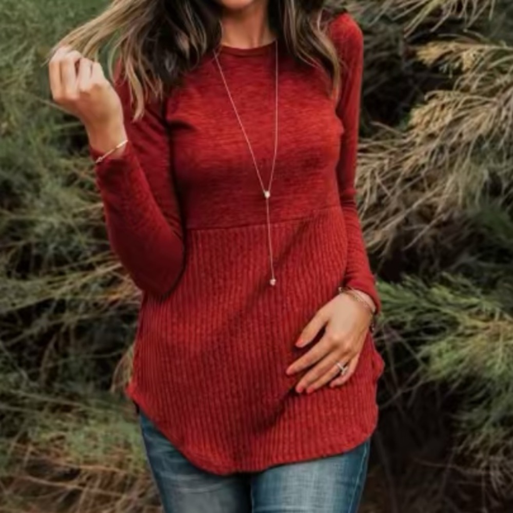 EUC Ribbed contrast sweater